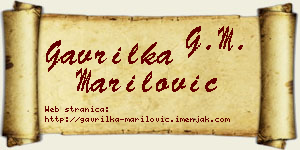 Gavrilka Marilović vizit kartica